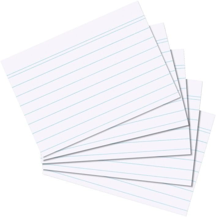 Herlitz Index Cards, DIN A7, White, Lined, 170g/m², 100 Pieces-B00SNF0EK0 1 51EovPXaAL. AC SL1000