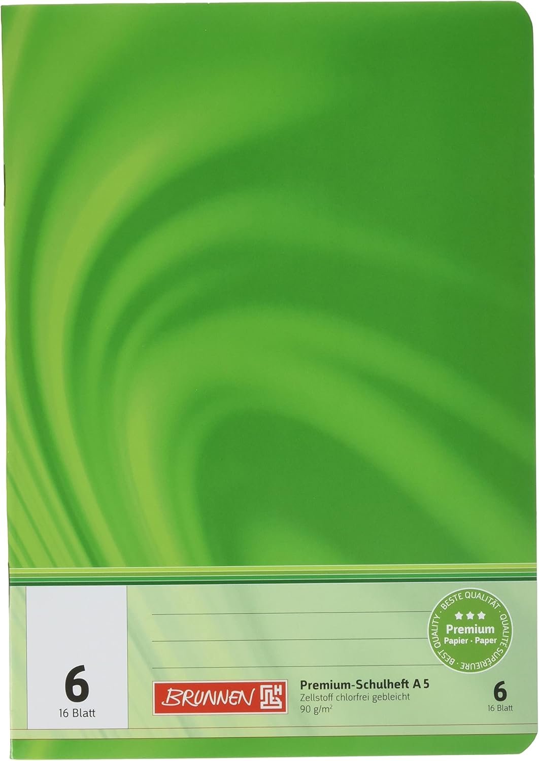 Brunnen 104570602 Exercise Book A5 Vivendi 16 sheets blank with lined page