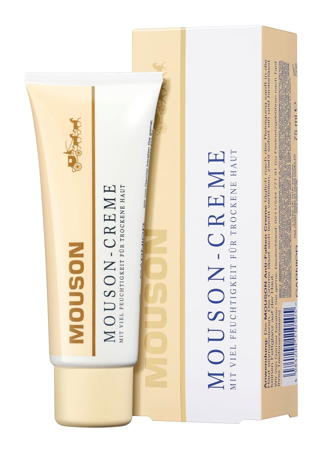 Garnier Mouson Moisturizing Cream protects skin from drying out with a long lasting moisture complex 1 pack 1 x 75 ml