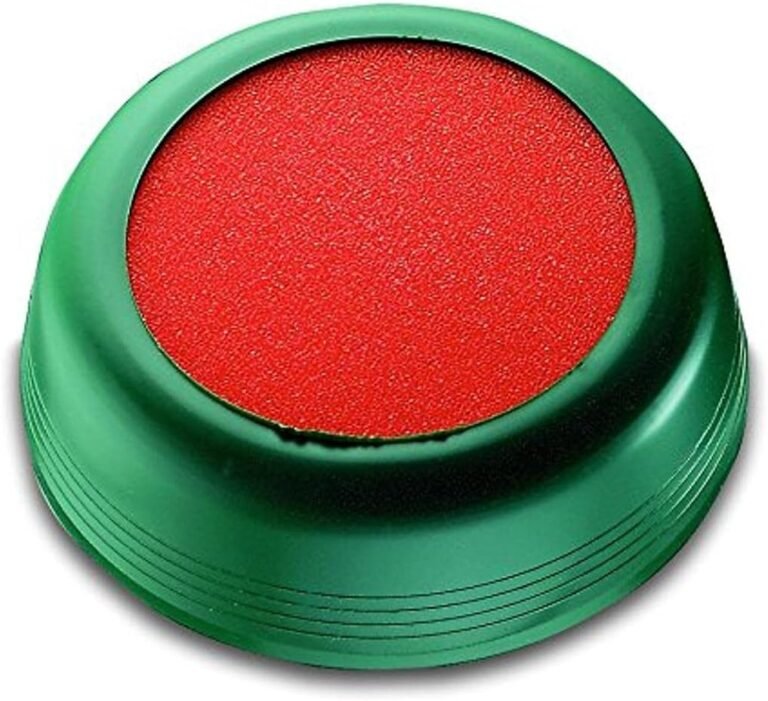 Läufer 69234 Moistener, for moistening envelopes or stamps, round, Ø 8.5 cm, flexible green cover, orange sponge-B01EFL21Z6
