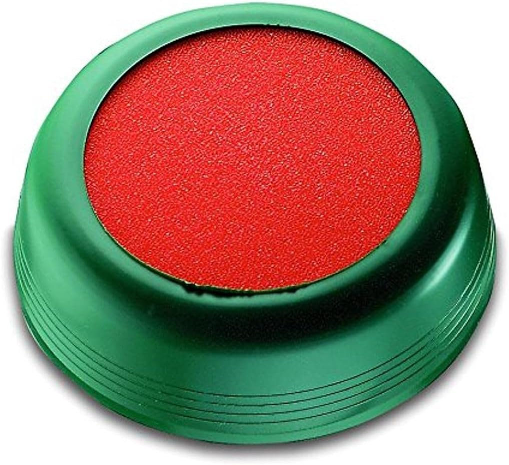 Laufer 69234 Moistener for moistening envelopes or stamps round O 8.5 cm flexible green cover orange sponge