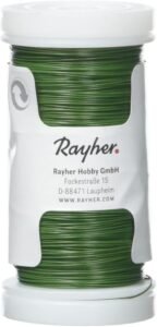 RAYHER HOBBY Rayher 2400113 Floral wire green lacquered 0.35 mm o 100 m reel